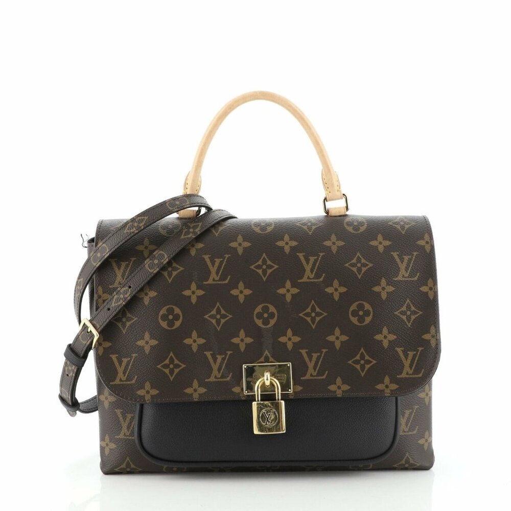 LOUIS VUITTON MONOGRAM MARIGNAN IN BLACK 100% AUTHENTIC